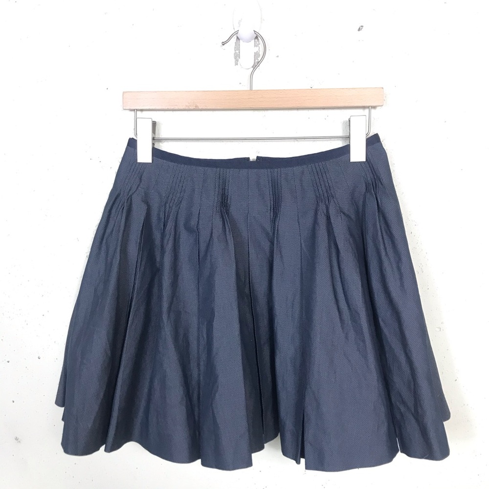 Armani Exchange Pleated Schoolgirl Navy Mini Skirt